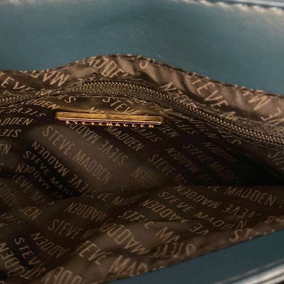 NWT Steve Madden (btulsa) Quilted Shoulder/ Crossbody Bag - Peacock Green - Picture 8 of 12